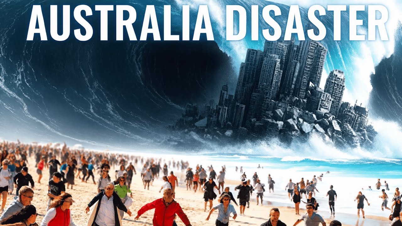 Australia Wiped Out by Monster Tsunami? | AI-Generated Disaster Simulation (4K)