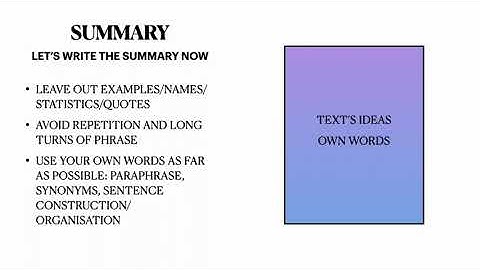 Summary - Skills and Approaches - DBE/CAPS English HL Paper 1 Question 2