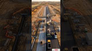 From Empty Field to Takeoff! ✈️ Epic Airport Runway Construction Timelapse #shorts #viral #foryou
