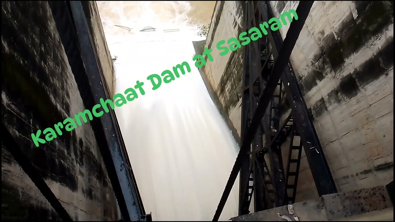 Amazing water flow in Dam.