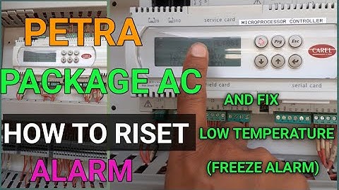 how to riset petra package ac#how to fix supply air low temperature#freeze alarm#hvac technical gyan