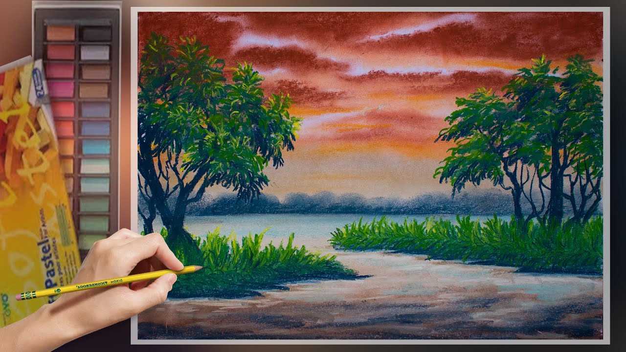 Soft Pastel Landscape Drawing · Art Prof