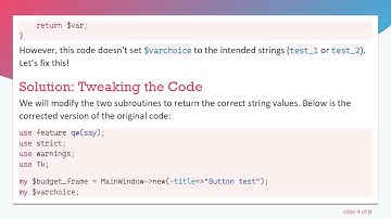 How to Properly Pass Variables from Subroutines in the Perl Tk Interface