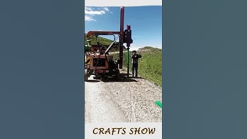 Highway wave guardrail installation and construction #goodworks #craftworks #short