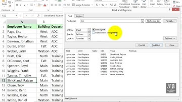 Playing With Find & Replace Options   Excel 2013 Beginners Tutorial