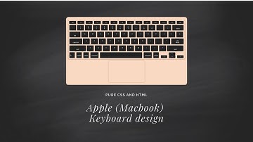 MacBook Keyboard design using HTML and CSS