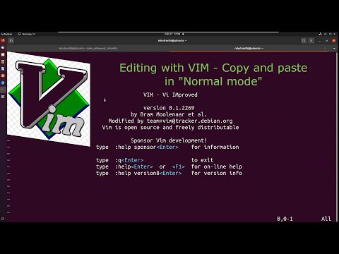 Editing with VIM - Copy and paste in "Normal mode"
