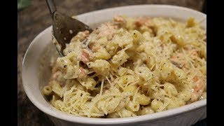 Creamy salmon pasta