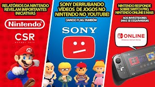 Nintendo Responde investidores sobre Switch Pro e +  Sony derrubando videos de Nintendo!   CSR2021