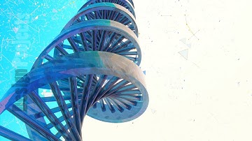 Abstract Loopable Background with rotating abstract DNA