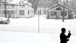 Snow in Lawrence, Kansas 1/19/2011