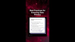 Best Practices for Ensuring Data Privacy #ai #artificialintelligence #machinelearning #aiagent Best