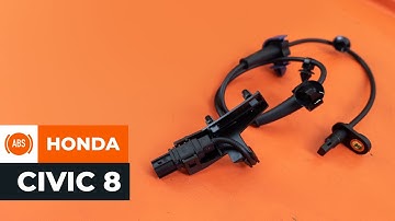 How to change front ABS sensor on HONDA CIVIC 8 [TUTORIAL AUTODOC]