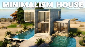 Modern Minimalism House | Windenburg | No CC | ASMR Speed Build | The Sims 4