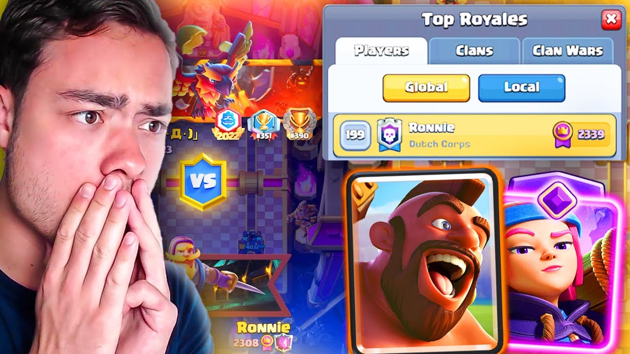 BESTE HOG RIDER GAMEPLAY OOIT OP CLASH ROYALE!!