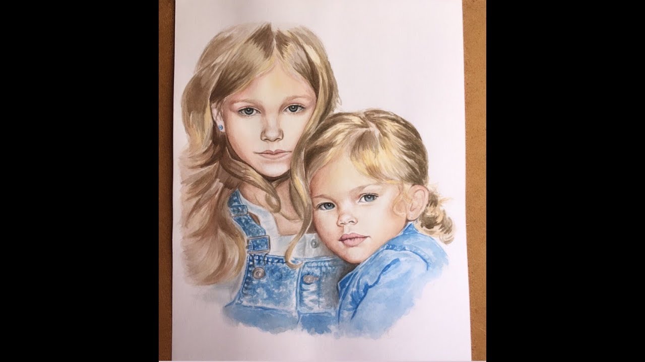 Двойной портрет матери и ребенка. Портрет 2 девочки. Портрет двух девушек. Портрет двух девочек карандашом. Рисунок портрет две девушки.