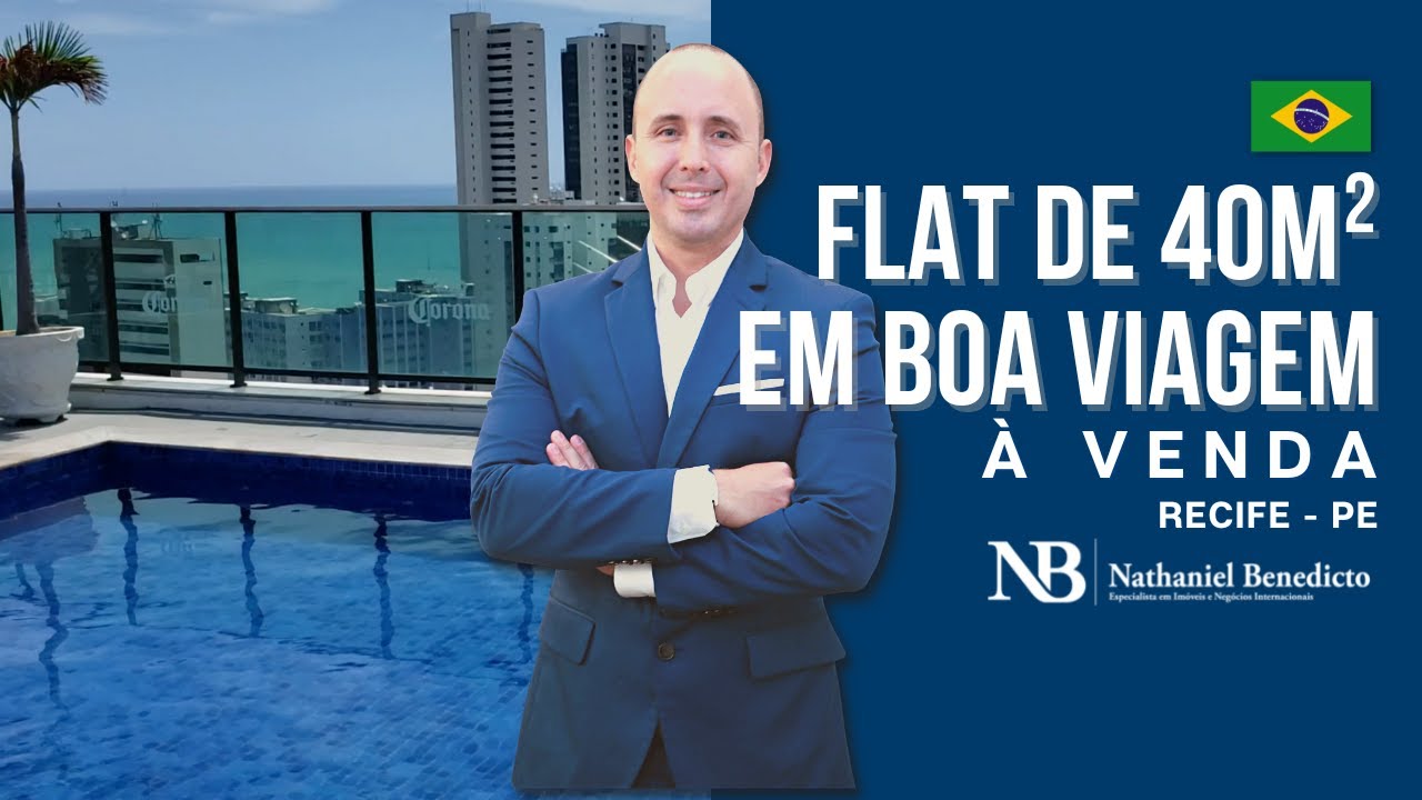 Flat com 40 m² Mobiliado a Venda em Boa Viagem #BoaViagem #PraiaDeBoaViagem #FlatEmBoaViagem