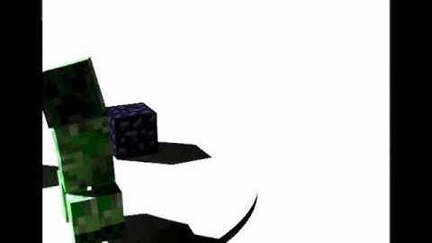 Minecraft creeper dance/headshot 3ds max testing