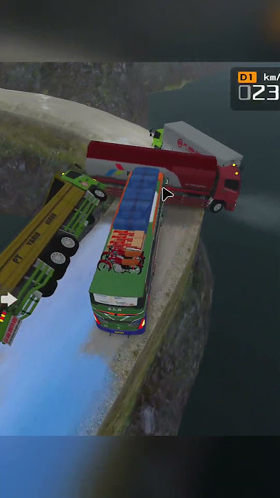 ALS BUS OVERLOADED PASSING THE EXTREME ROAD ON THE KELOK DRAGON! #bussid #shorts