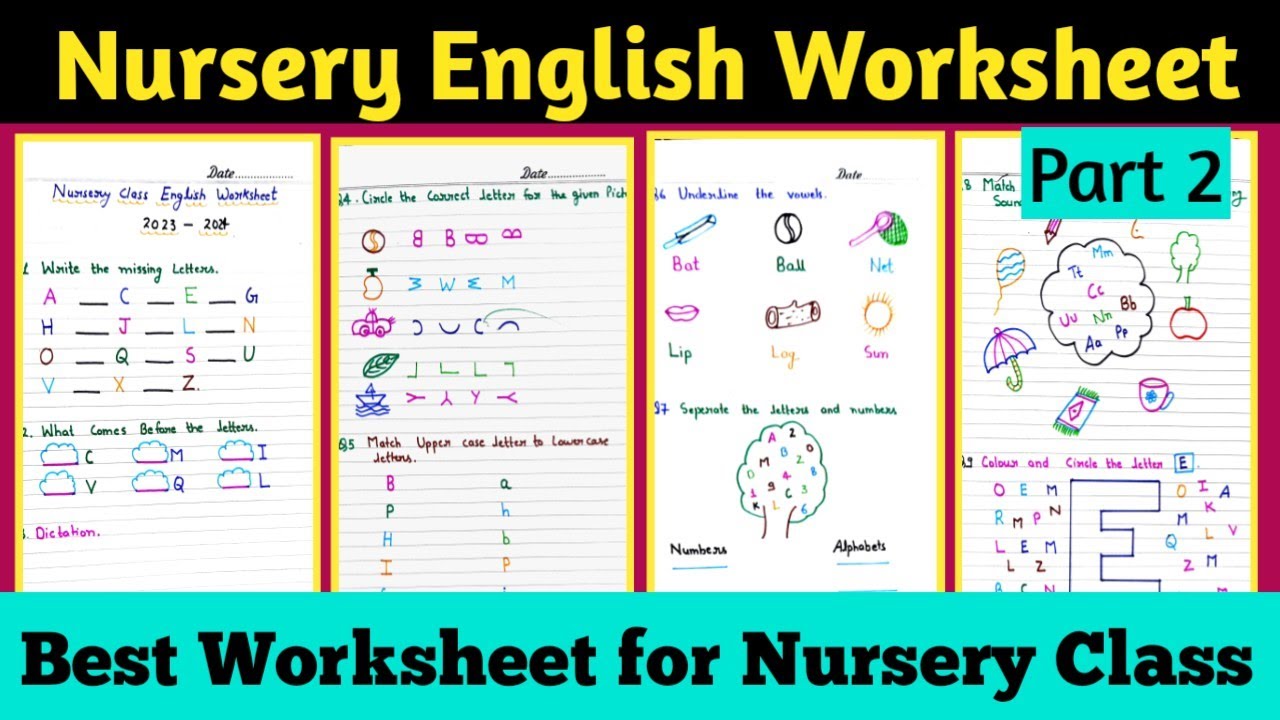 English Syllabus For Nursery Class English Medium