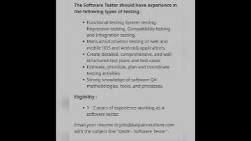 Manual/Automation Tester#fresher #experienced #getemployed #youtubeshorts #softwaretestingjobs
