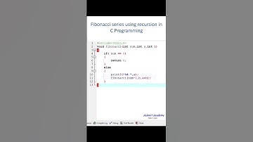 Fibonacci series using recursion in C Programming ( C Programming for beginners)