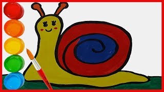 Salyangoz- Çizimi Ve Boyama Çocuklar Renkleri Öğreniyor - Bi̇sbi̇s Tv