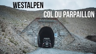 COL DU PARPAILLON  ENGER WELTKRIEGSTUNNEL AUF 2.780 m  WESTALPEN TOUR MIT JEEP WRANGLER JKU