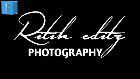 How to Create Your Own Signature Photography Logo in PicsArt // Logo Design Process 😍 #ritikeditz