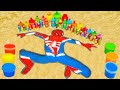 Experiment spider  man with orbeez colorful big coca cola fanta pepsi popular sodas and mentos