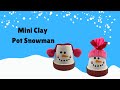 Mini Clay Pot Snowman
