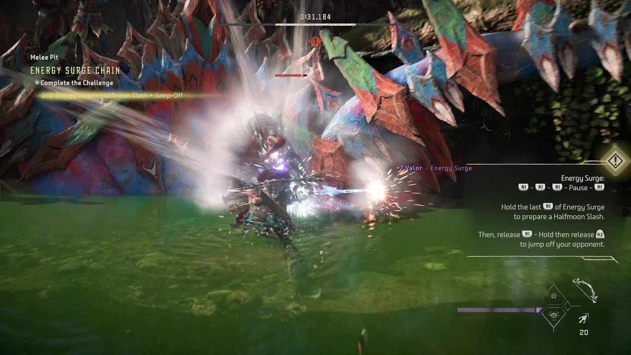 Horizon Forbidden West : Normal - Melee Pit Thornmarsh (Energy Chain Surge)