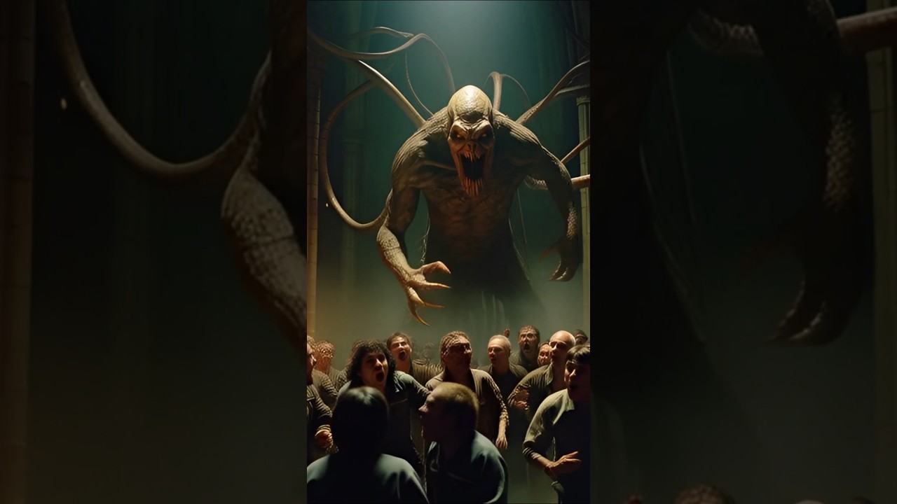 Cats protect people from monsters 