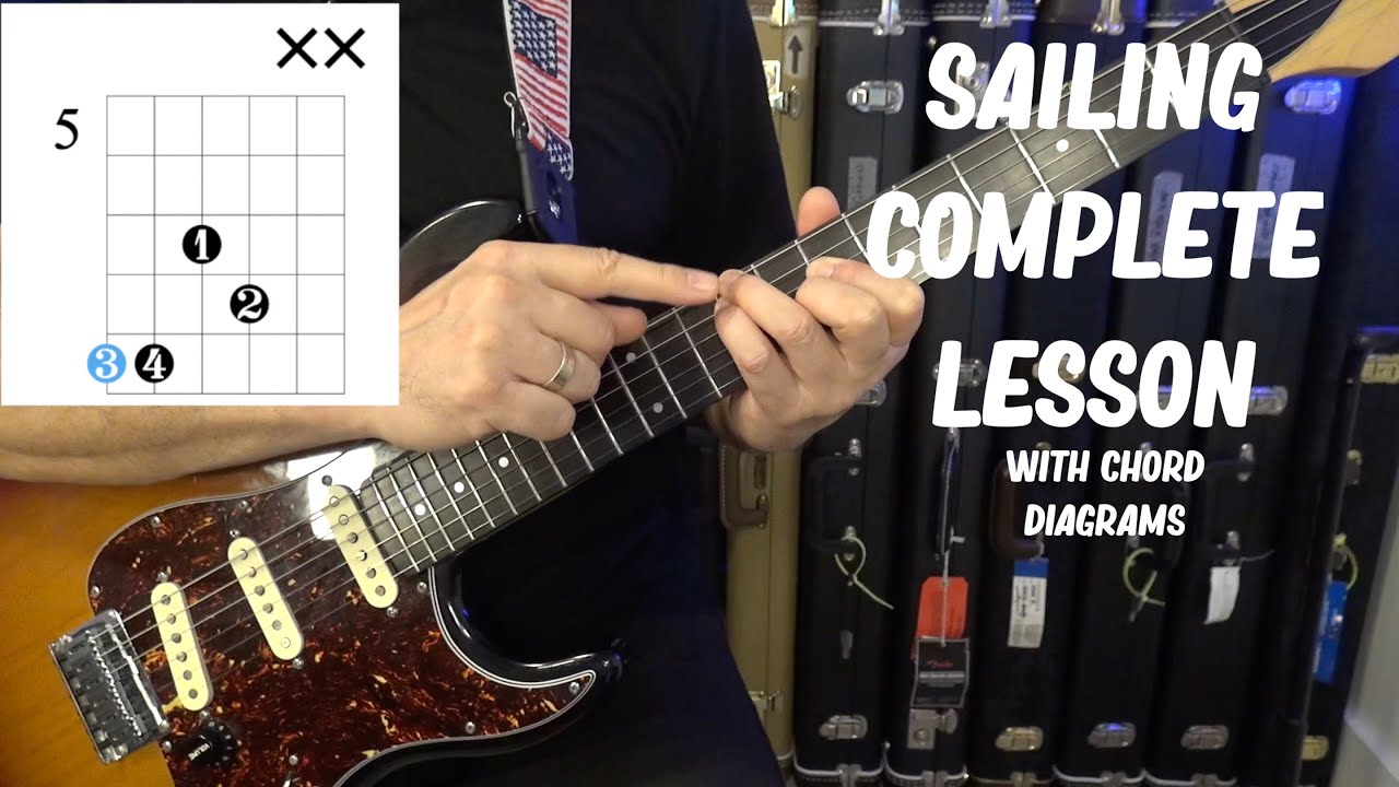 COMPLETE GUITAR LESSON Sailing Christopher Cross with Chord Diagrams COMPLETE GUITAR LESSON Sailing Christopher Cross with Chord Diagrams