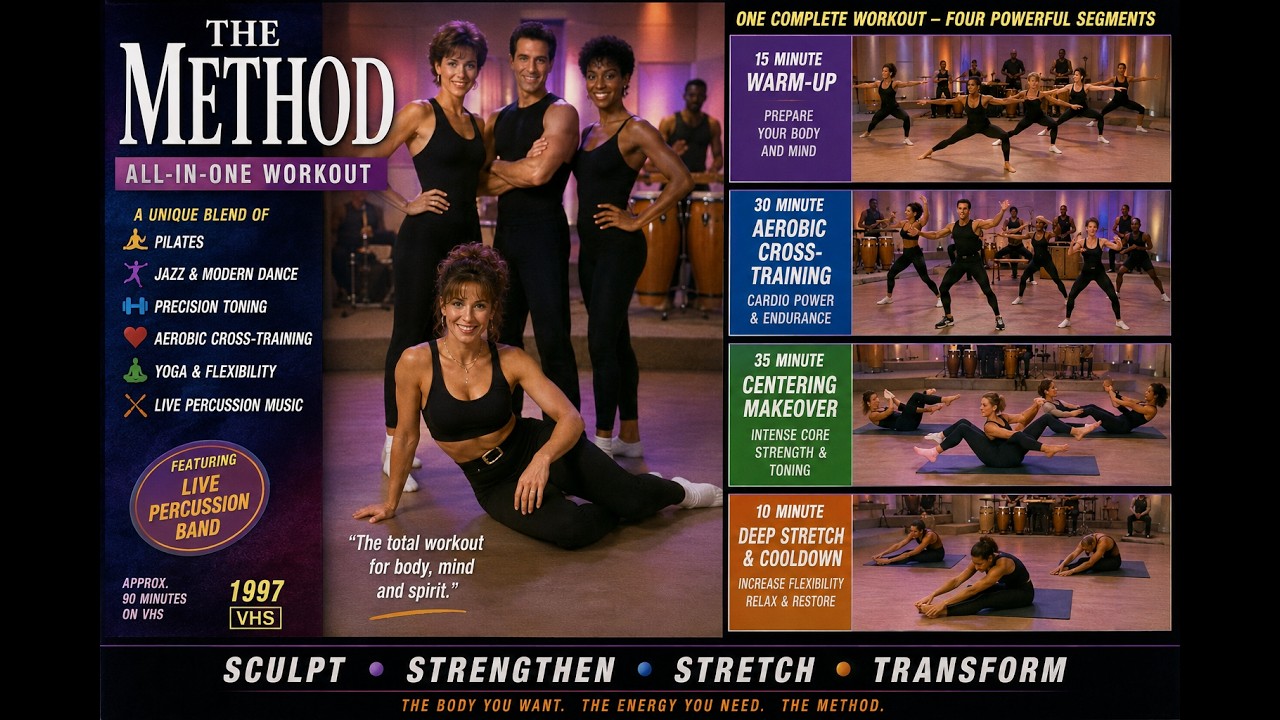 The Method Pilates All in One Workout 1997 VHS • Full Workout