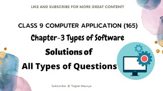 Class 9 Computer Application (165) | Chapter 3 Solutions | Types of Software screenshot 5