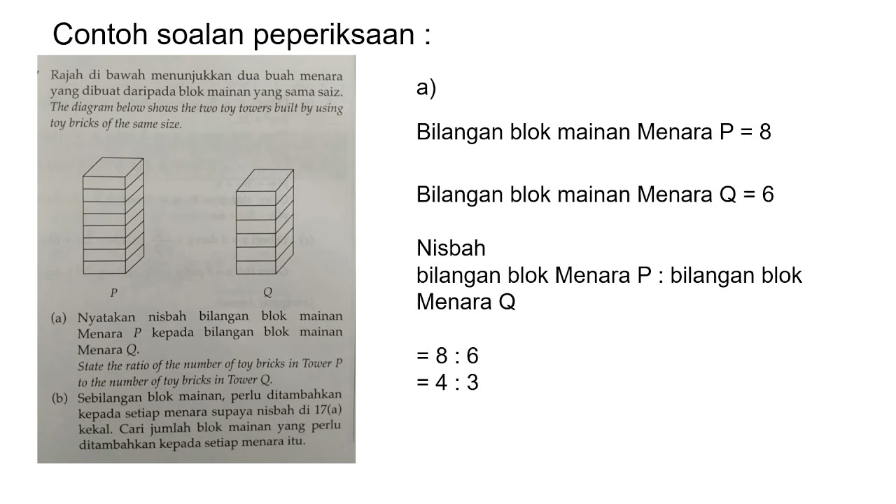 Matematik Nisbah Kadar Dan Kadaran Dan Contoh Soalan Peperiksaan Youtube