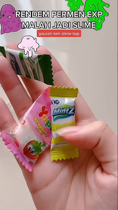 RENDEM PERMEN PAKE AIR BISA JADI SLIME 🍭😮 #viral #food #foodie #mukbang #candy