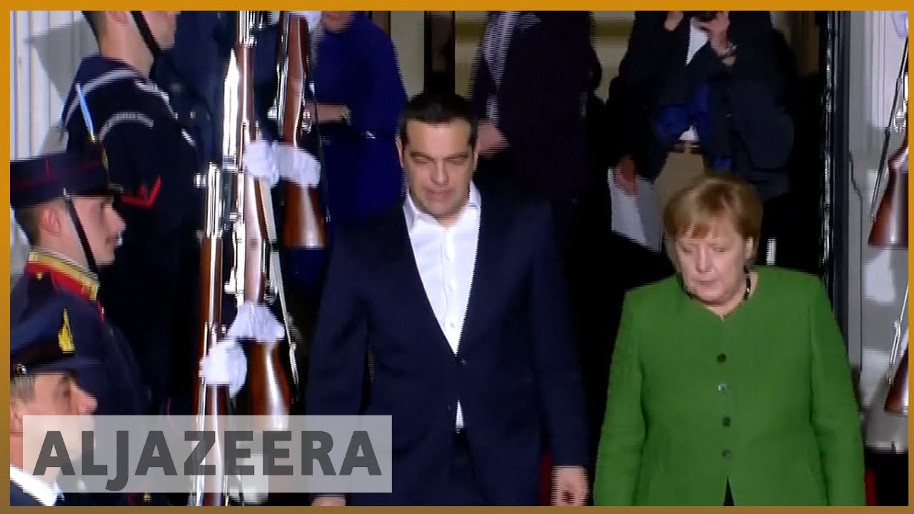 🇩🇪 🇬🇷 ميركل تزور اليونان في استعراض لـ"تضامن الاتحاد الأوروبي" وسط الاحتجاجات | الجزيرة الإنجليزية