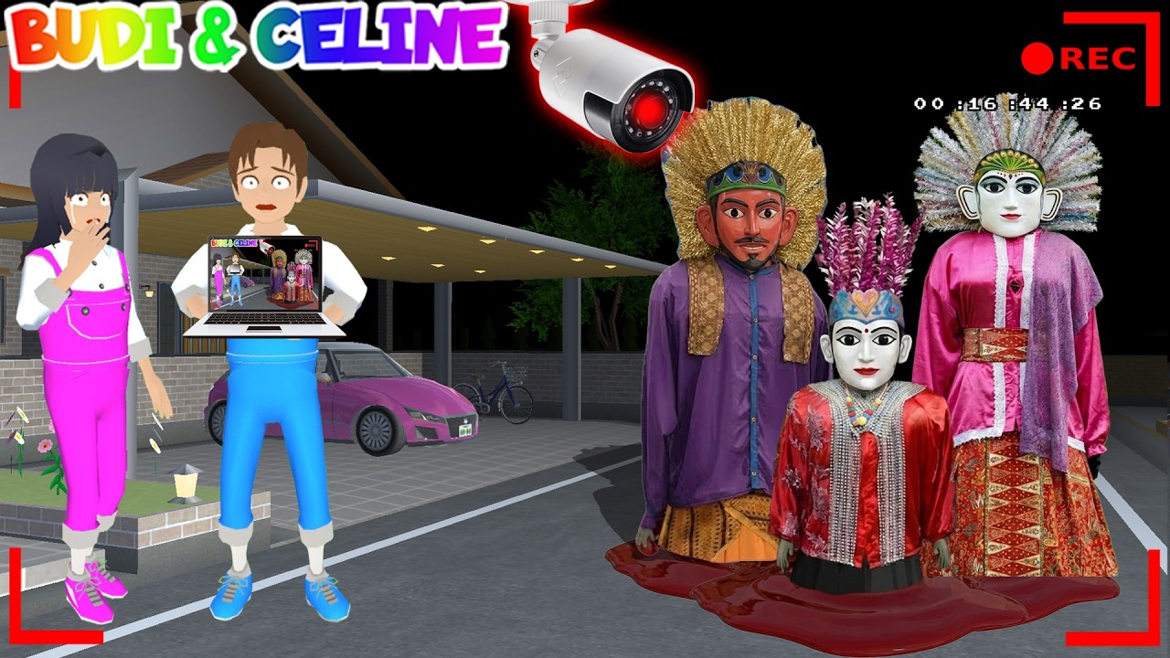 Yuta Mio Panik! CCTV Merekam KELUARGA ONDEL-ONDEL MENYERAMKAN di Depan Rumah😱