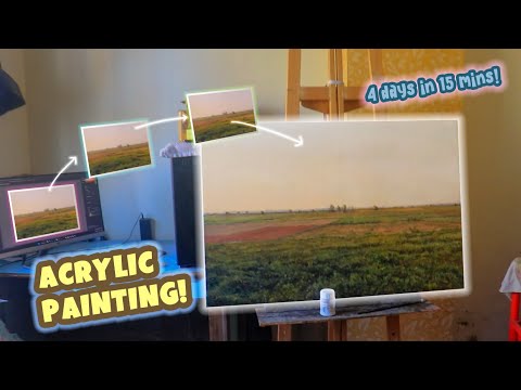 Oil painter turned Acrylic...😂 Real-time painting demo!
