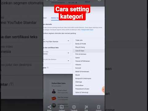 setting kategori channel