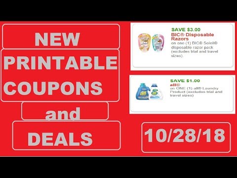 New Printable Coupons and DEALS!- 10/28/18