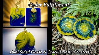 #500 Resin Geode & Crackle Reversible Coasters!