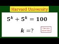 5^k+5^k=100||USA Olympiad maths question||Can you solve this problem||