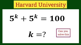 5^k+5^k=100||USA Olympiad maths question||Can you solve this problem||