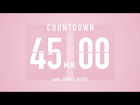45 Min Countdown Flip Clock Timer / Simple Beeps ??