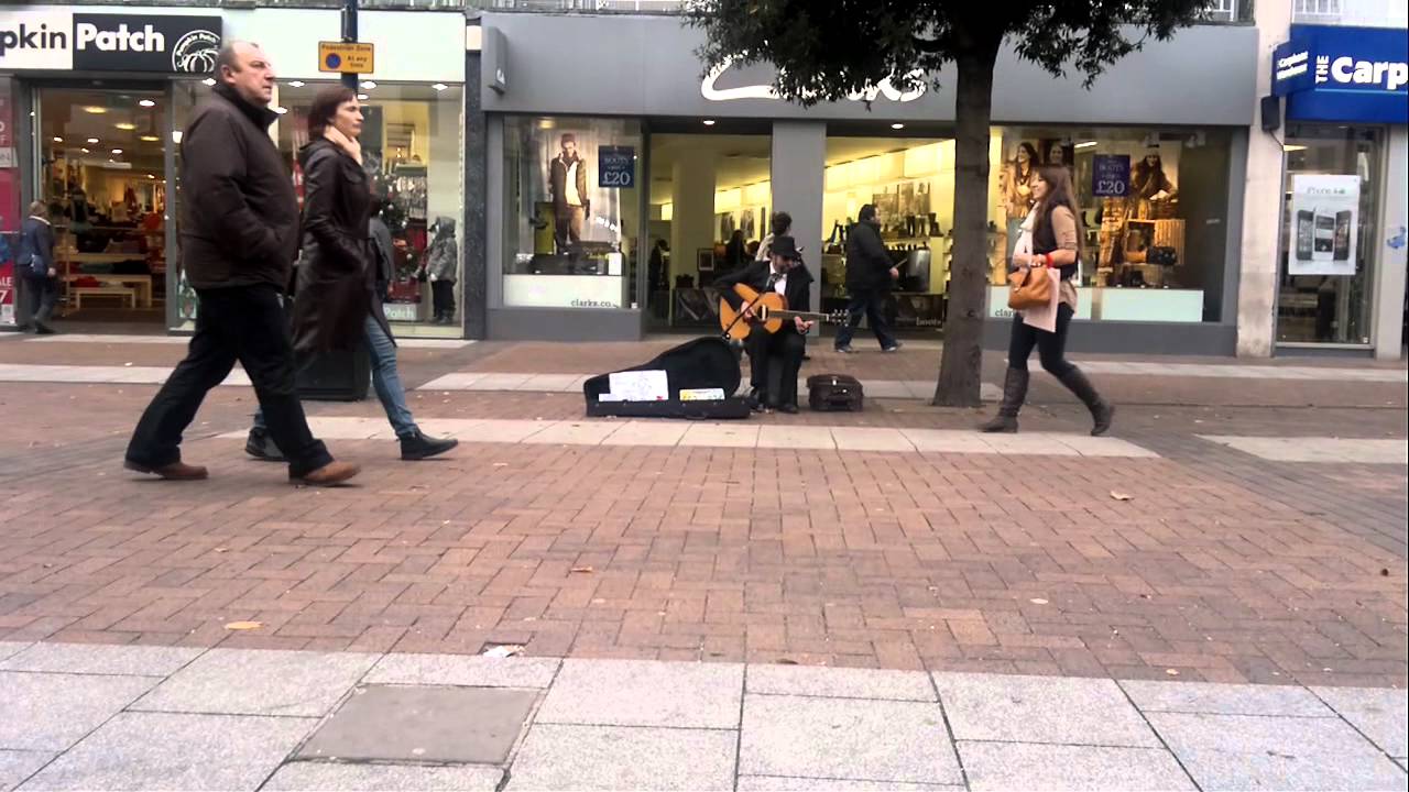 Street Artist in London - Blues Man