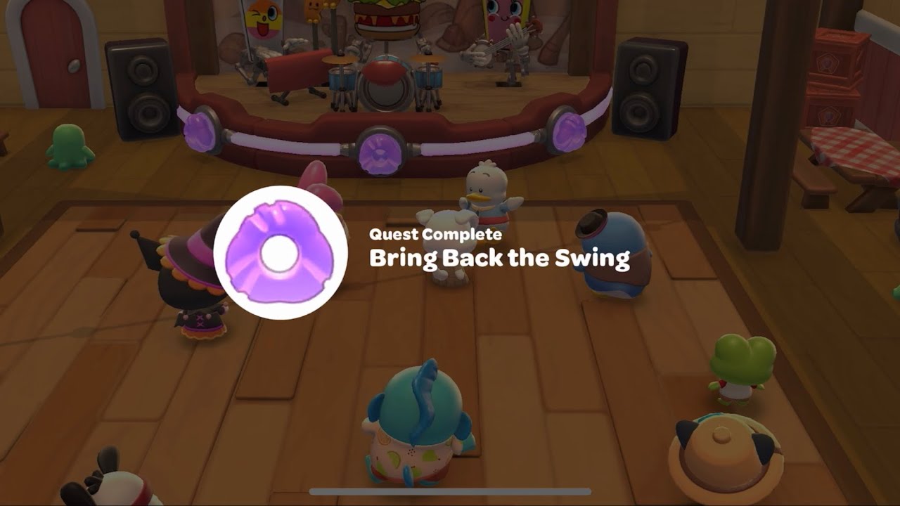 hello kitty: where to find purple power crystals and how to trigger the quest (bring back the swing)