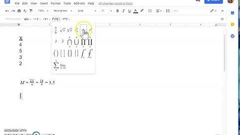 How to enter equations in google doc